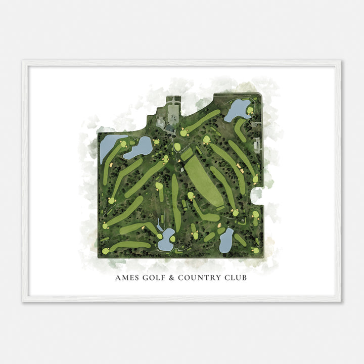 Print of Ames Golf & Country Club Classic Map