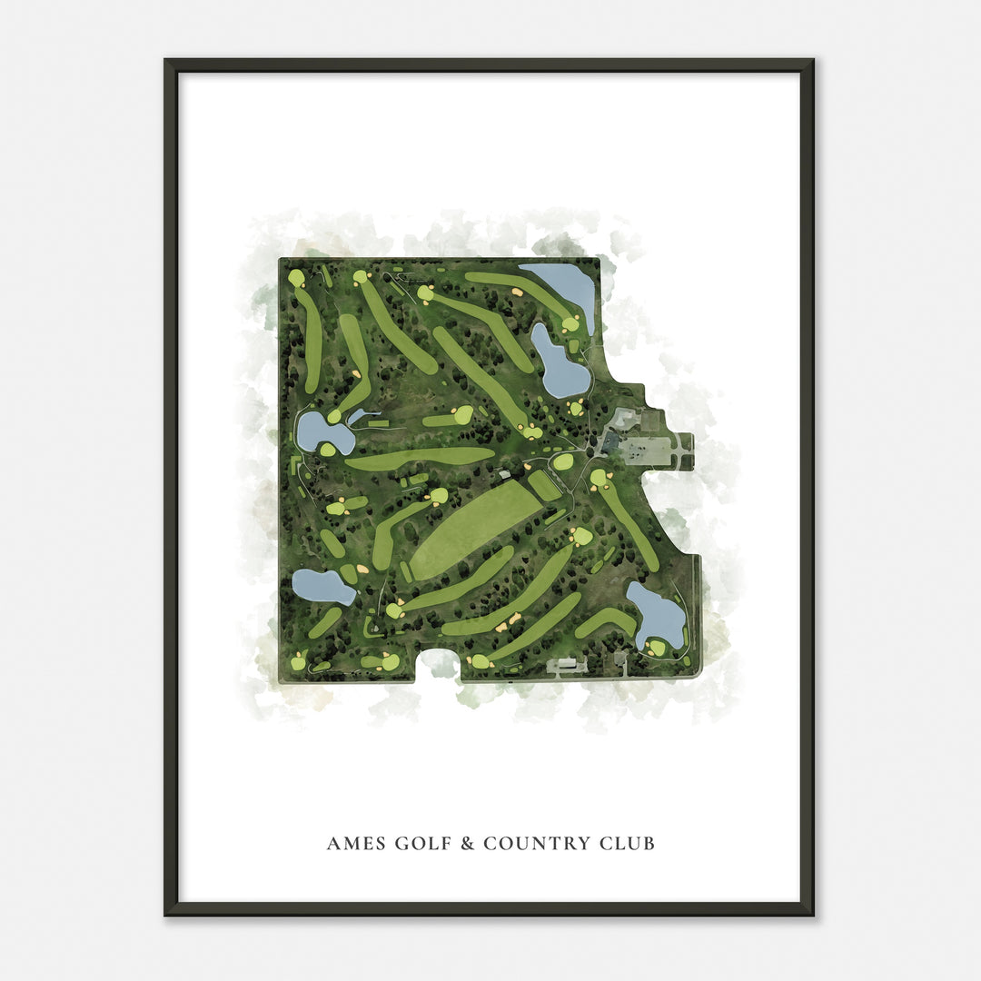 Print of Ames Golf & Country Club Classic Map