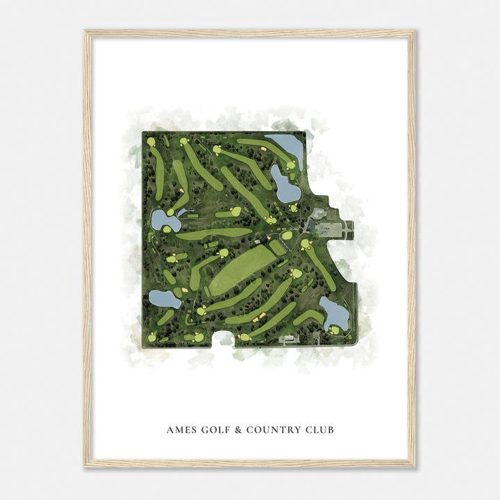 Print of Ames Golf & Country Club Classic Map