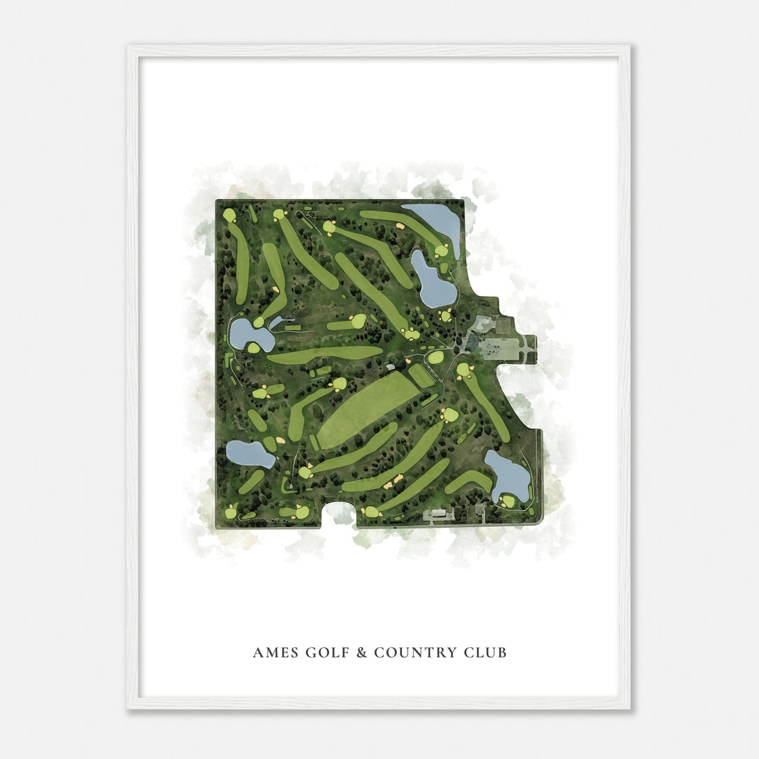 Print of Ames Golf & Country Club Classic Map