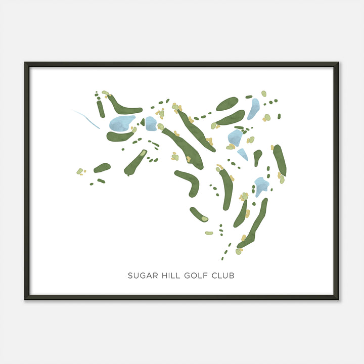 Print of Sugar Hill Golf Club Modern Map