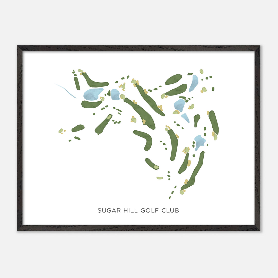 Print of Sugar Hill Golf Club Modern Map