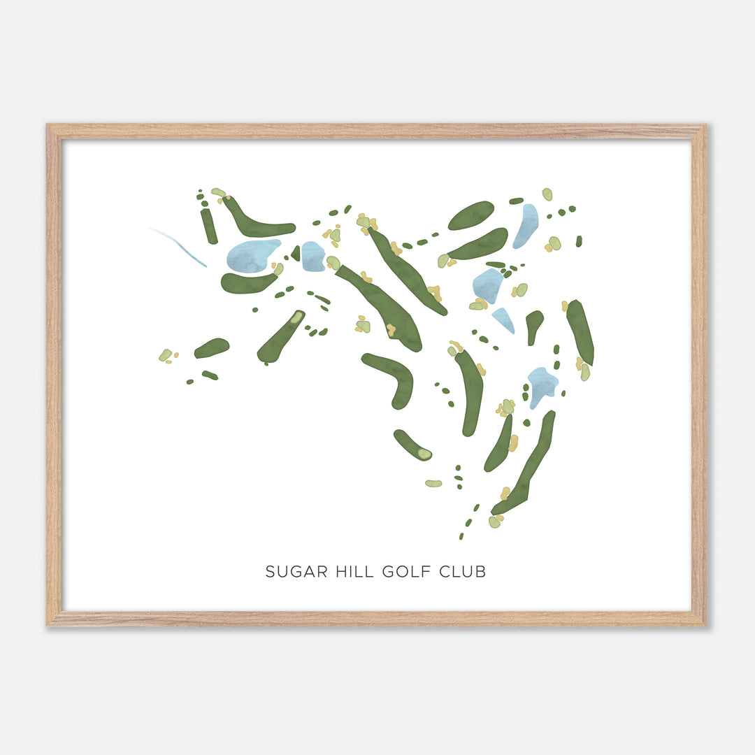 Print of Sugar Hill Golf Club Modern Map
