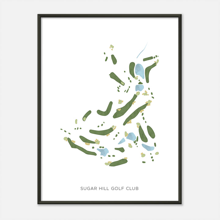 Print of Sugar Hill Golf Club Modern Map
