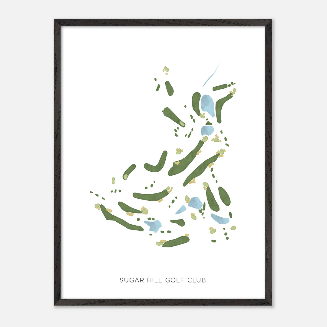 Print of Sugar Hill Golf Club Modern Map