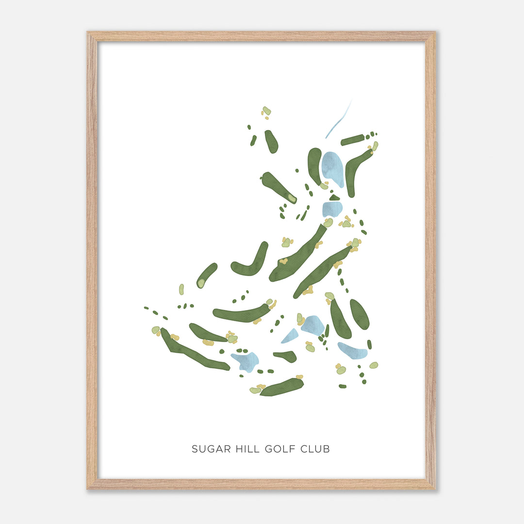 Print of Sugar Hill Golf Club Modern Map