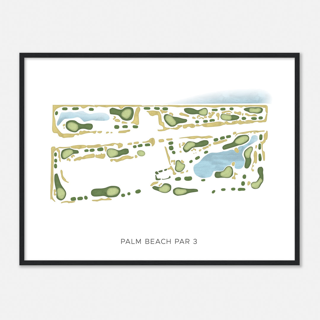 Print of Palm Beach Par 3 Modern Map