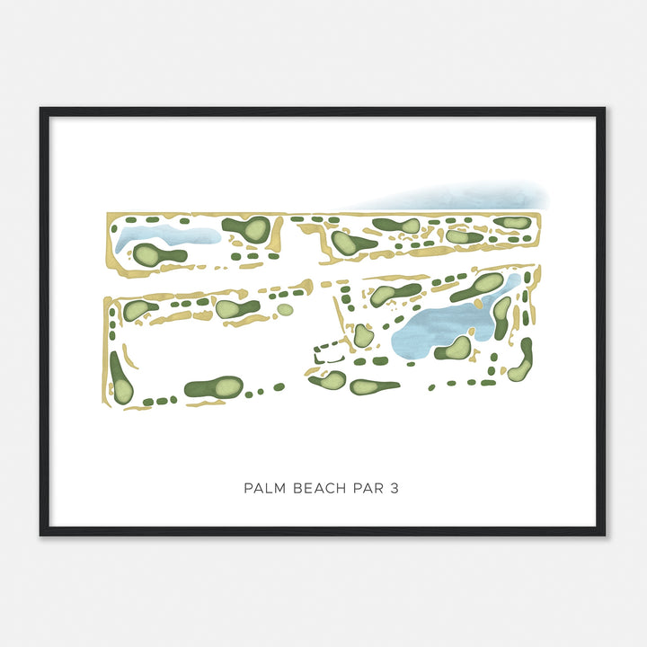 Print of Palm Beach Par 3 Modern Map