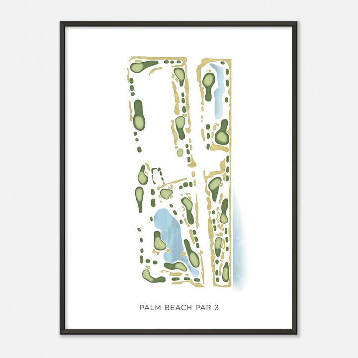 Print of Palm Beach Par 3 Modern Map