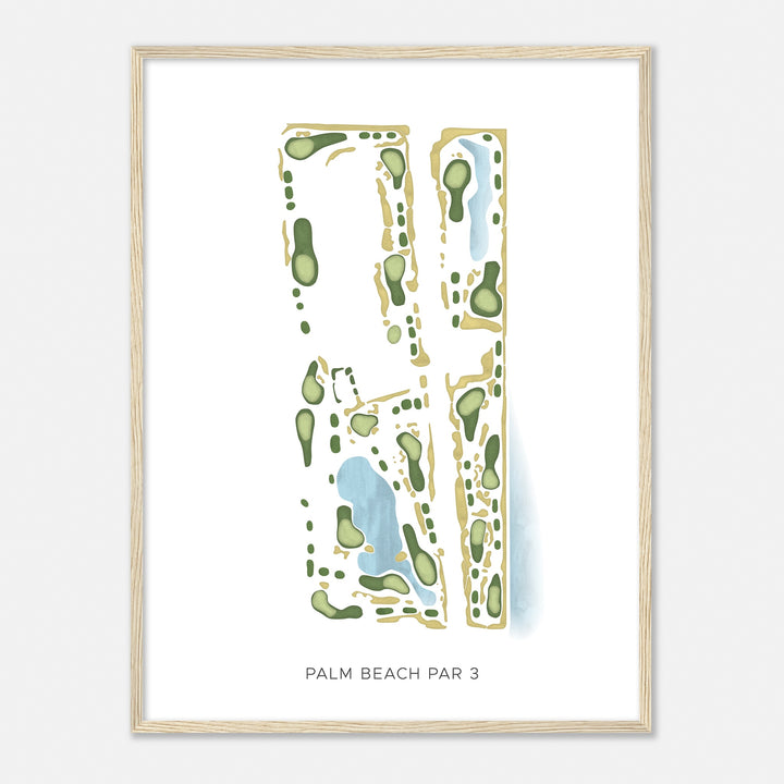 Print of Palm Beach Par 3 Modern Map