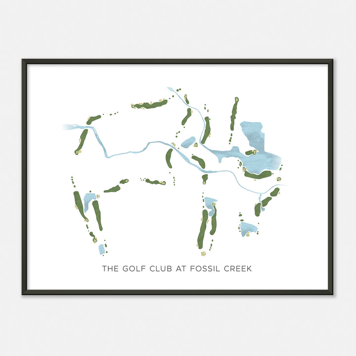 Print of The Golf Club At Fossil Creek Modern Map