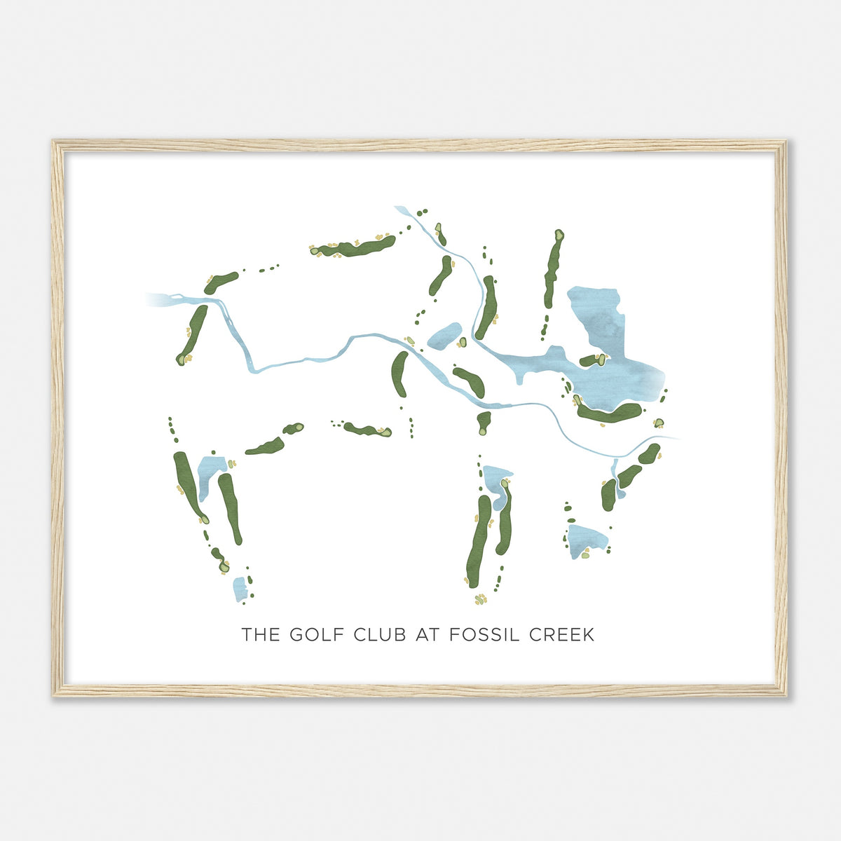 Print of The Golf Club At Fossil Creek Modern Map