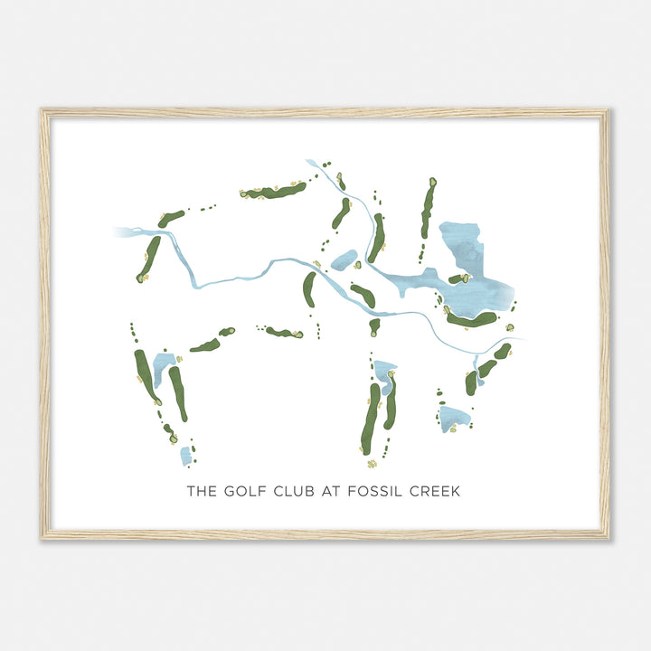 Print of The Golf Club At Fossil Creek Modern Map