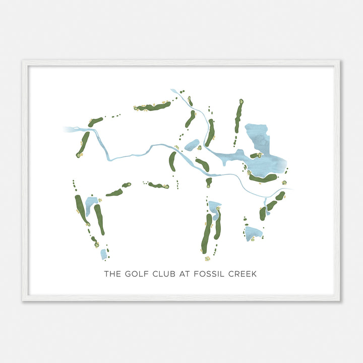 Print of The Golf Club At Fossil Creek Modern Map