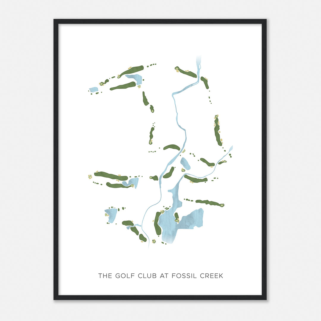 Print of The Golf Club At Fossil Creek Modern Map