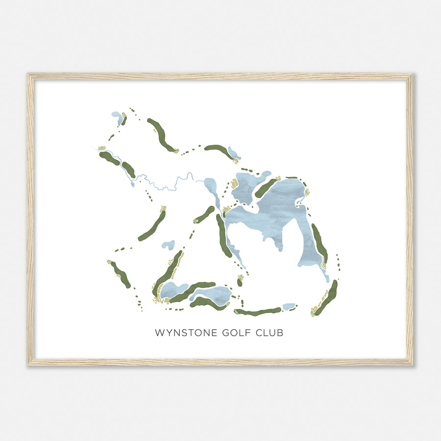 Print of Wynstone Golf Club Modern Map