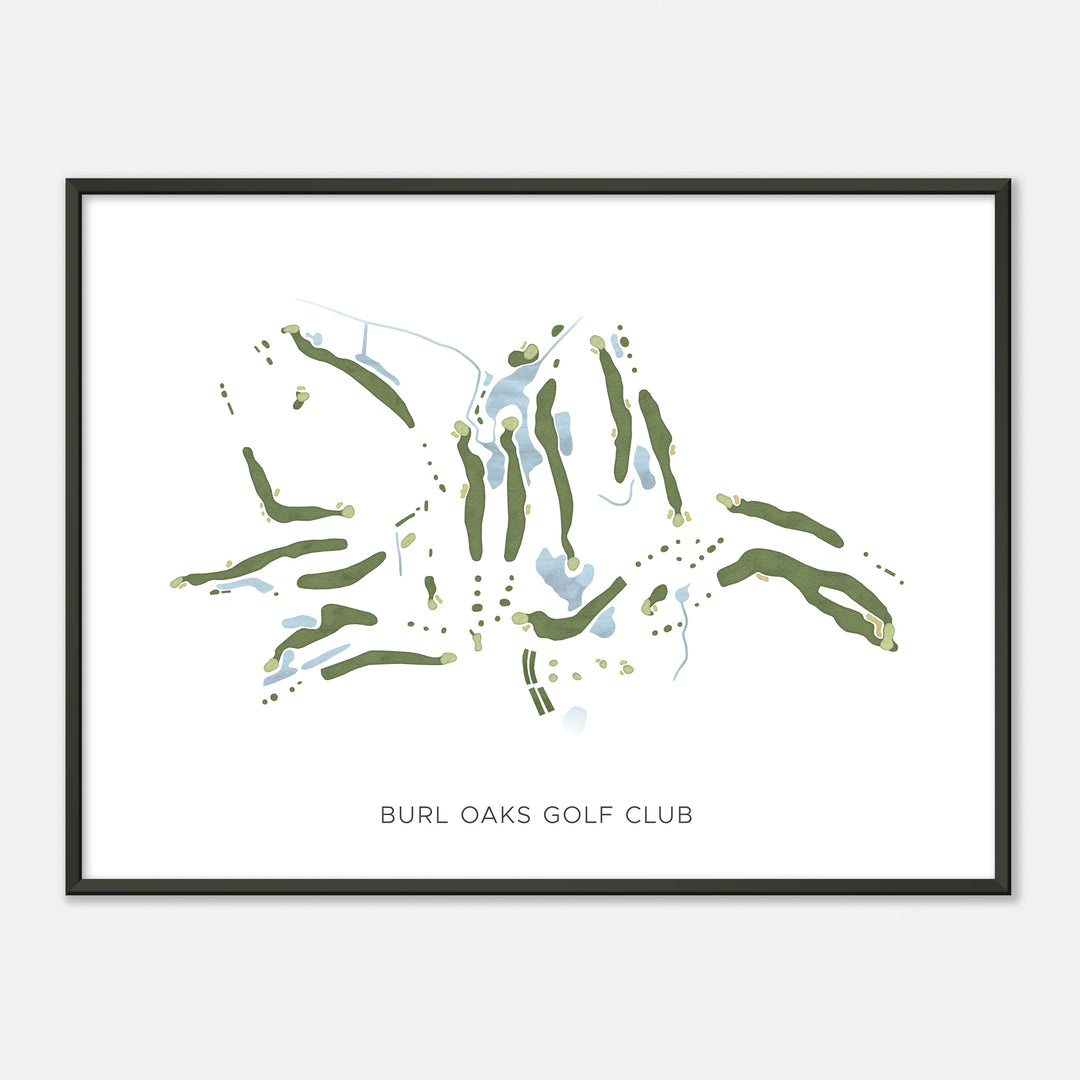 Print of Burl Oaks Golf Club Modern Map