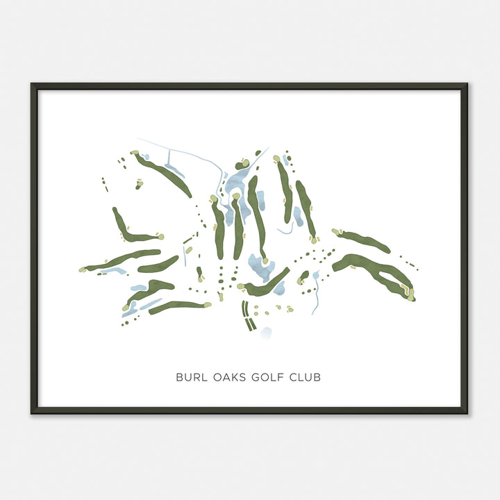 Print of Burl Oaks Golf Club Modern Map