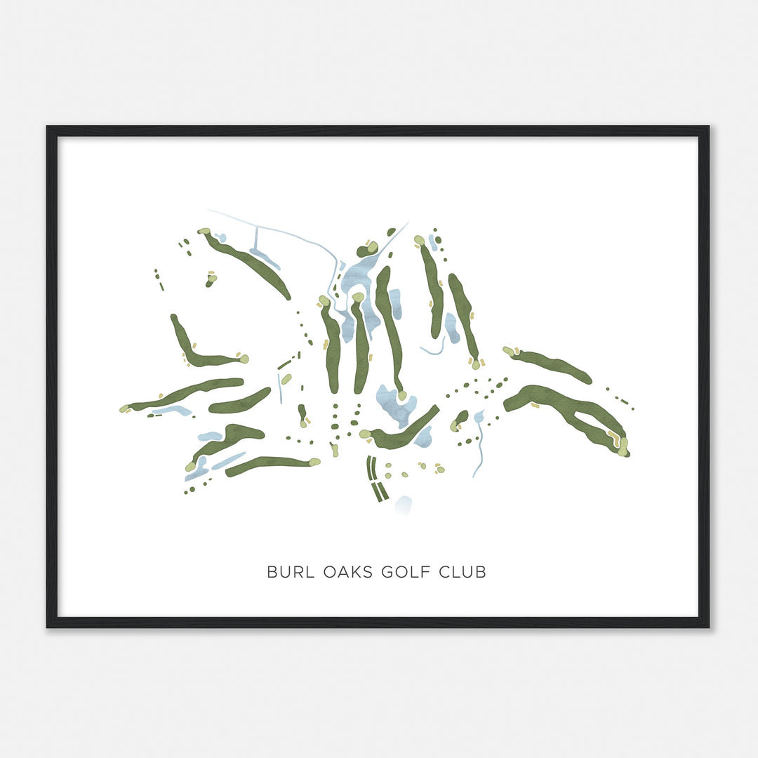Print of Burl Oaks Golf Club Modern Map