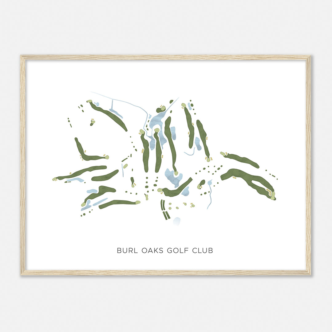 Print of Burl Oaks Golf Club Modern Map