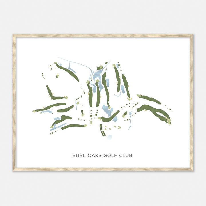 Print of Burl Oaks Golf Club Modern Map