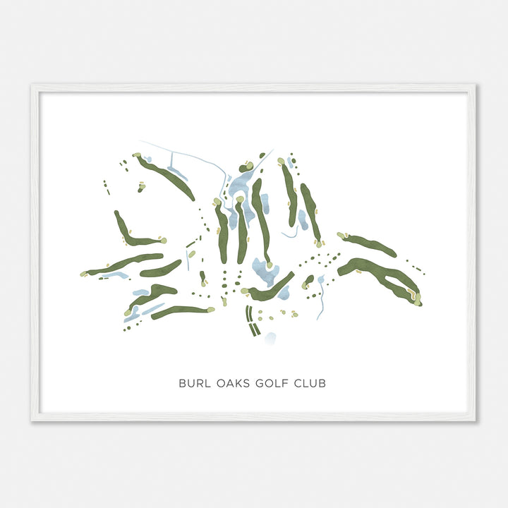 Print of Burl Oaks Golf Club Modern Map