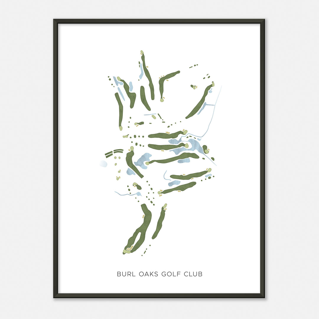 Print of Burl Oaks Golf Club Modern Map