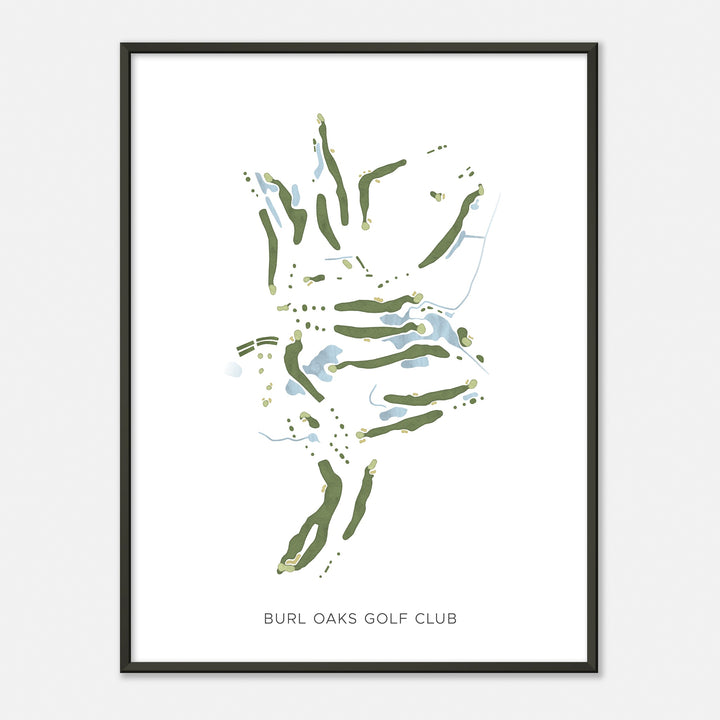 Print of Burl Oaks Golf Club Modern Map