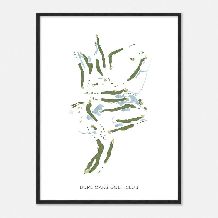 Print of Burl Oaks Golf Club Modern Map
