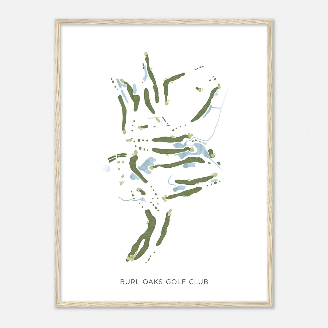 Print of Burl Oaks Golf Club Modern Map