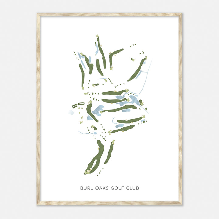 Print of Burl Oaks Golf Club Modern Map