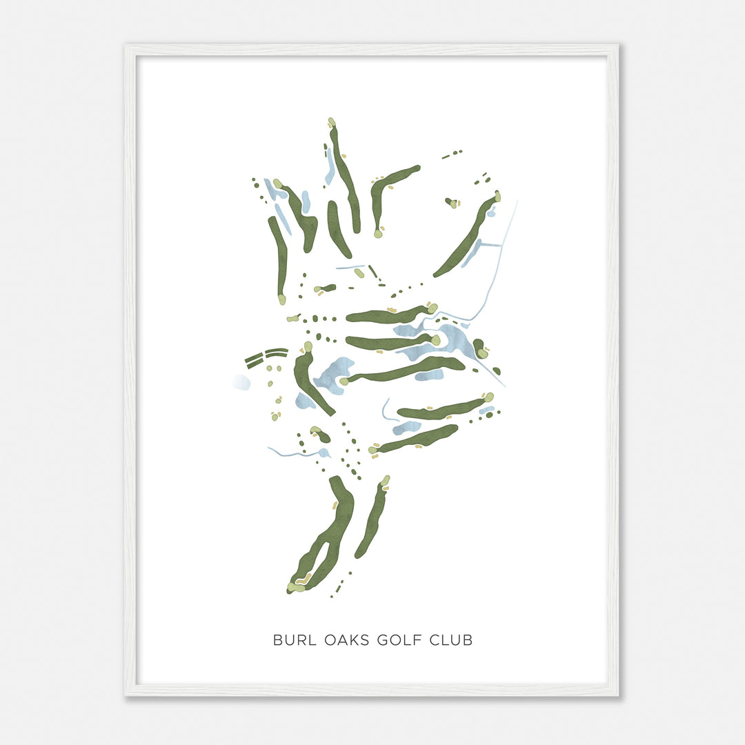 Print of Burl Oaks Golf Club Modern Map
