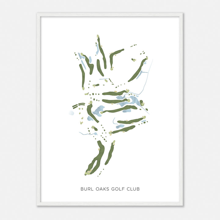 Print of Burl Oaks Golf Club Modern Map
