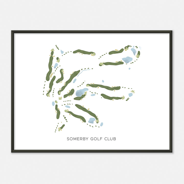 Print of Somerby Golf Club Modern Map