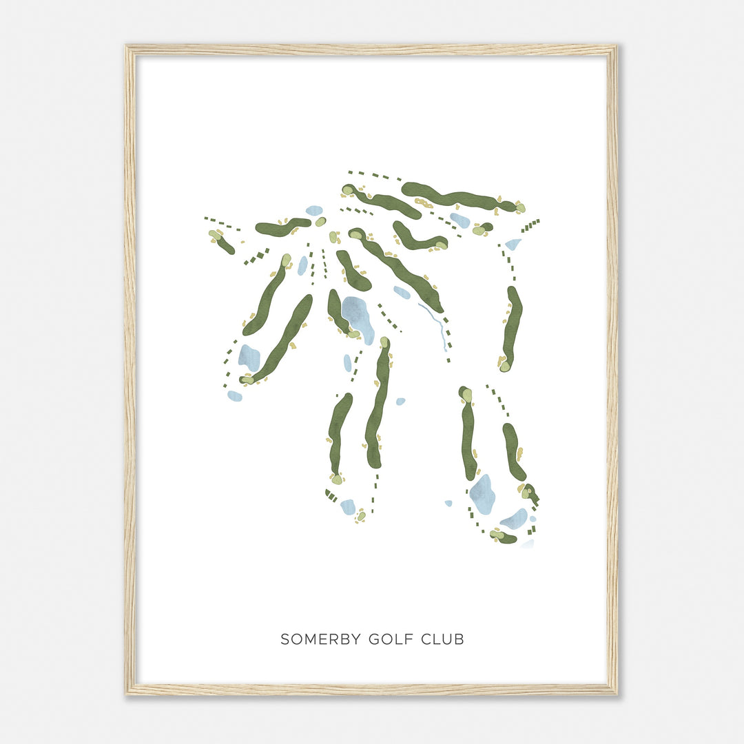 Print of Somerby Golf Club Modern Map