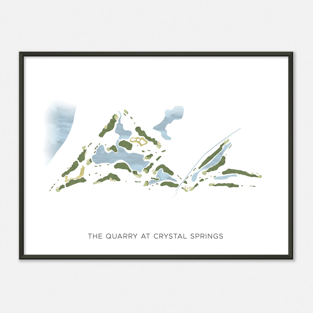 Print of The Quarry At Crystal Springs Modern Map