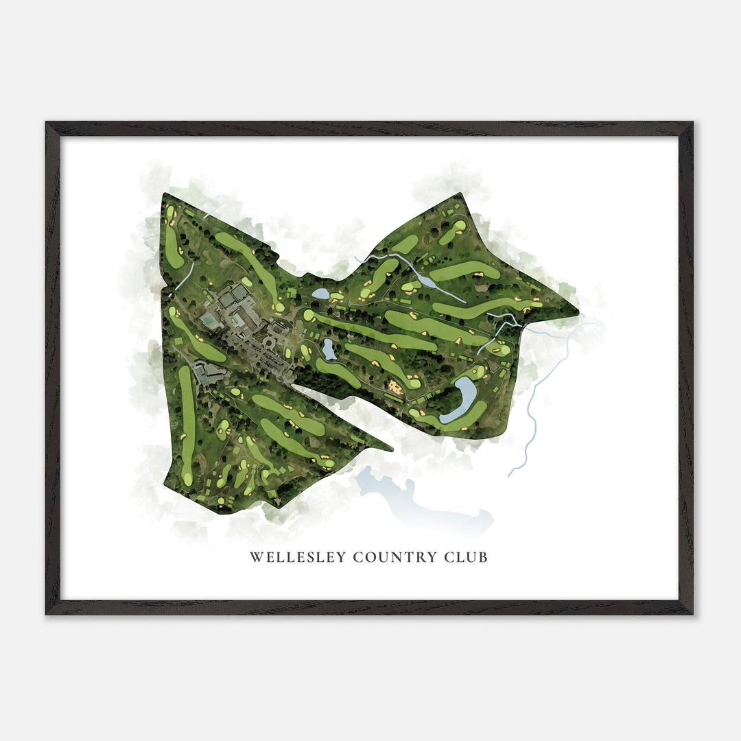 Print of Wellesley Country Club Classic Map