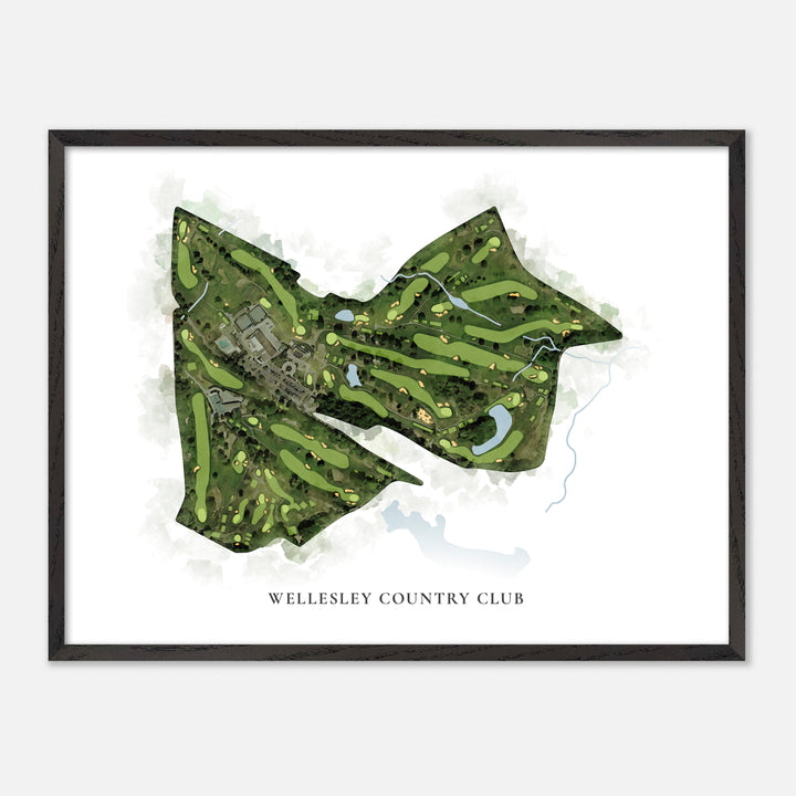 Print of Wellesley Country Club Classic Map