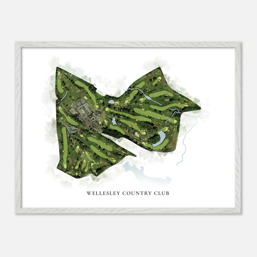 Print of Wellesley Country Club Classic Map