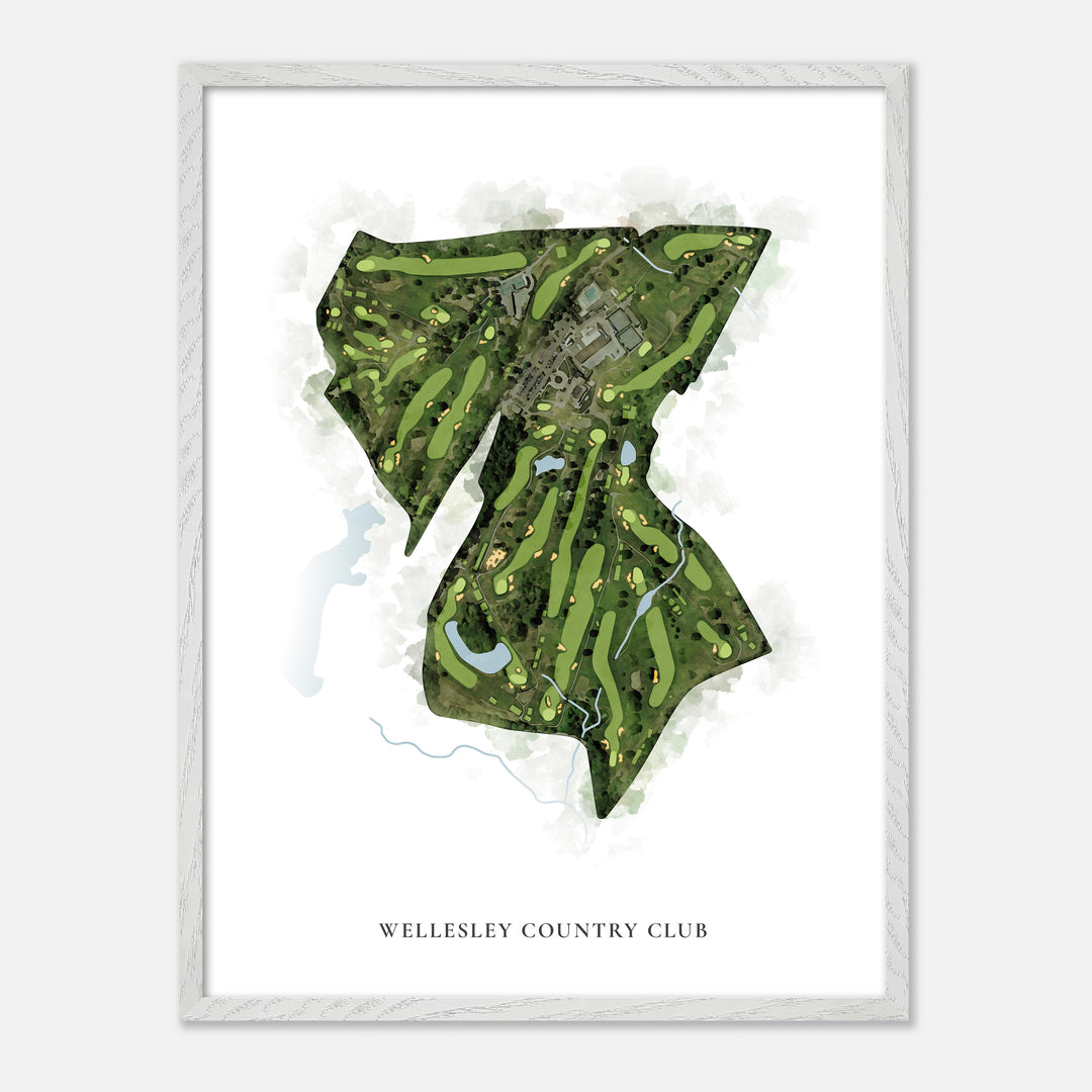Print of Wellesley Country Club Classic Map