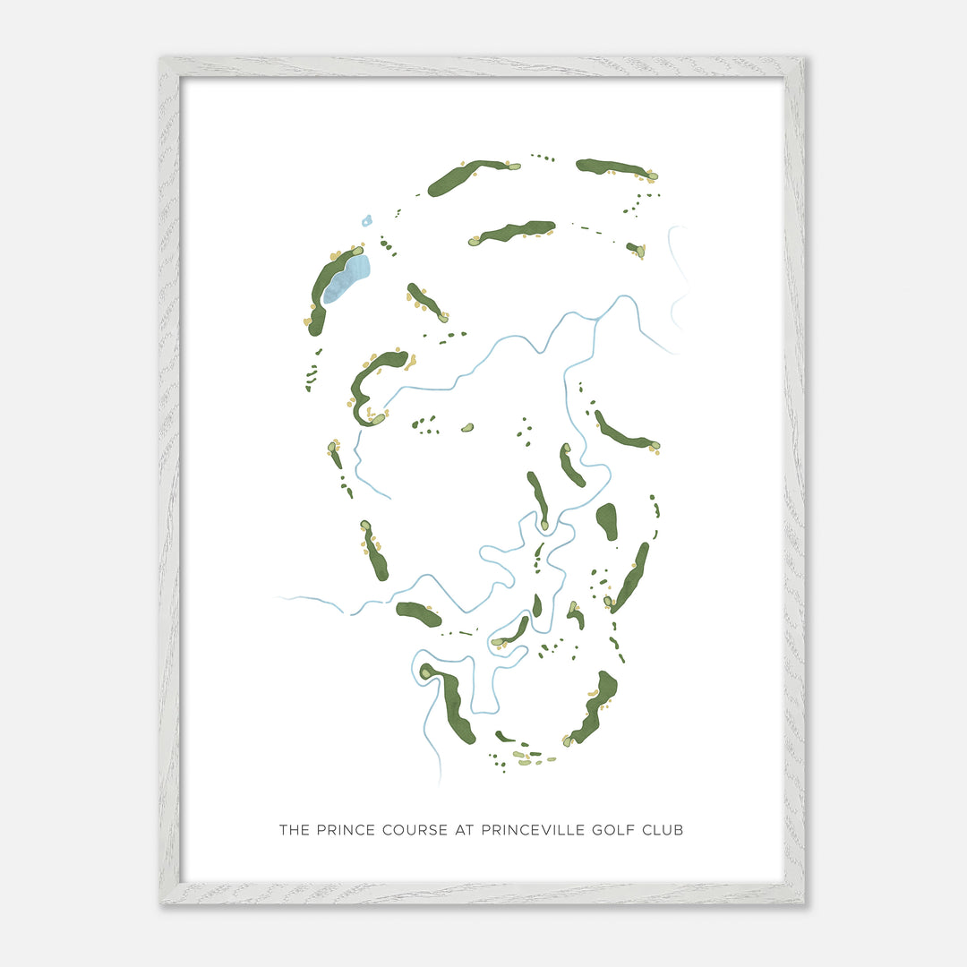 Print of The Prince Course At Princeville Golf Club Modern Map