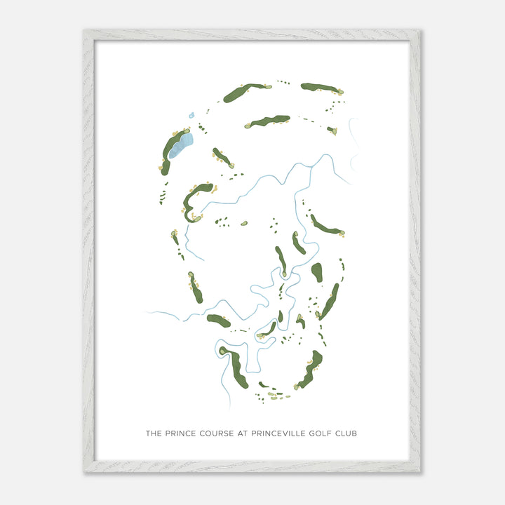Print of The Prince Course At Princeville Golf Club Modern Map