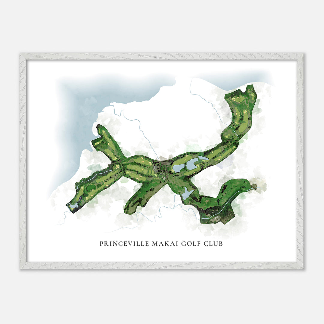 Print of Princeville Makai Golf Club Classic Map
