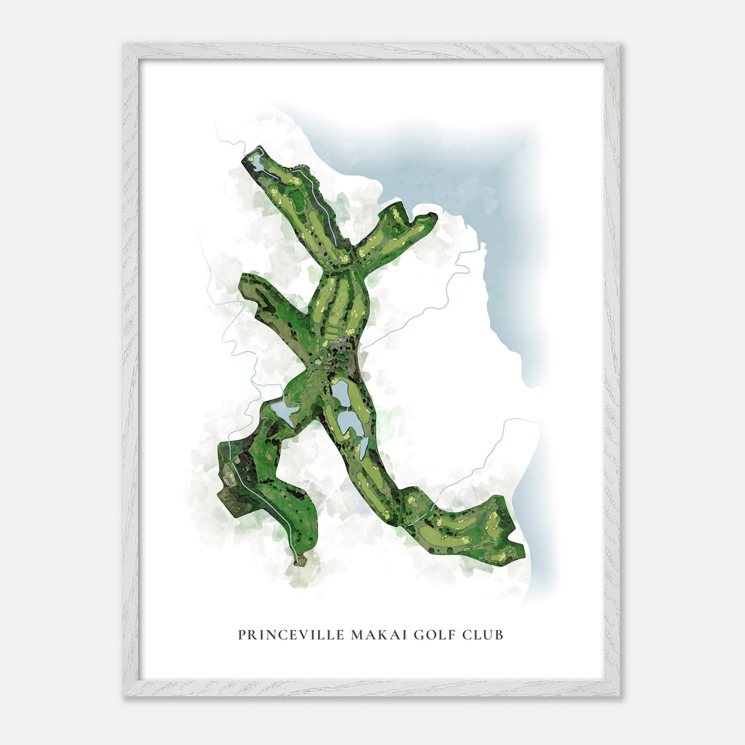 Print of Princeville Makai Golf Club Classic Map