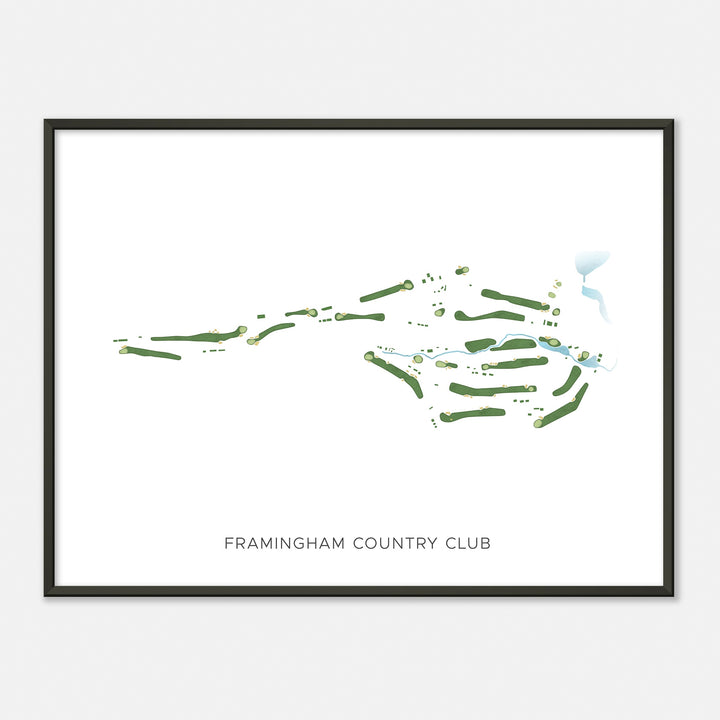 Print of Framingham Country Club Modern Map