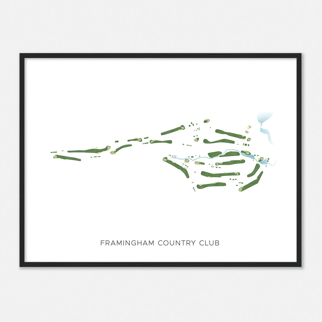 Print of Framingham Country Club Modern Map