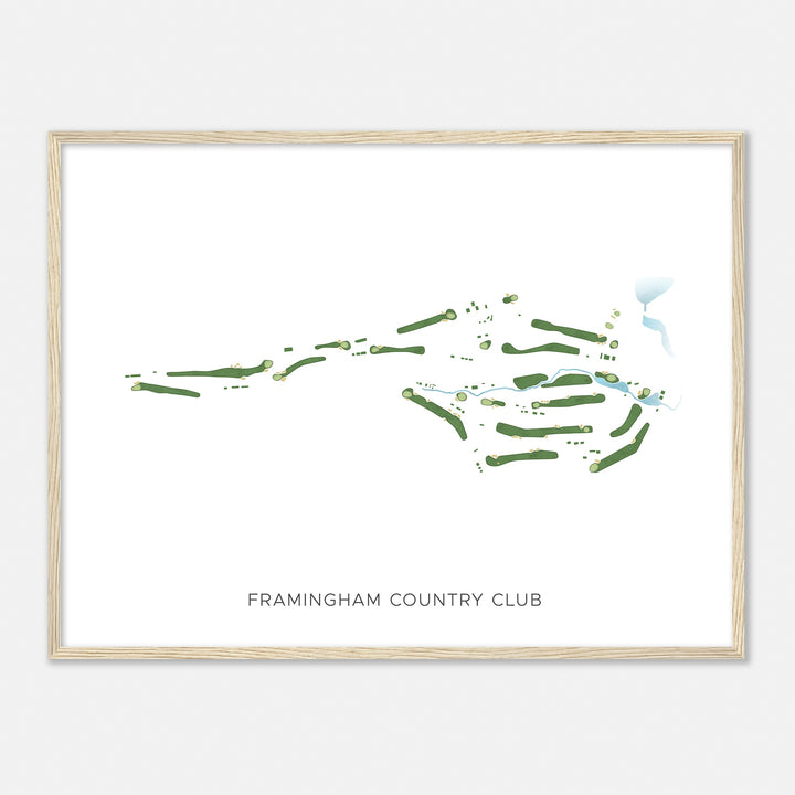 Print of Framingham Country Club Modern Map