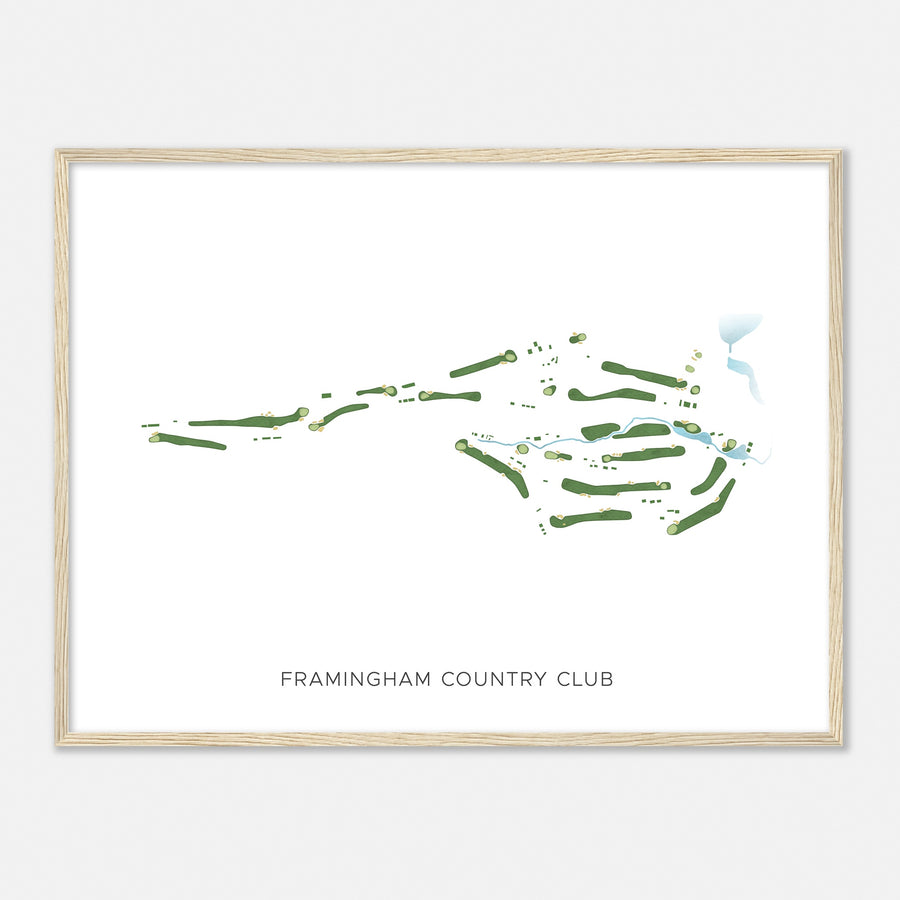 Print of Framingham Country Club Modern Map