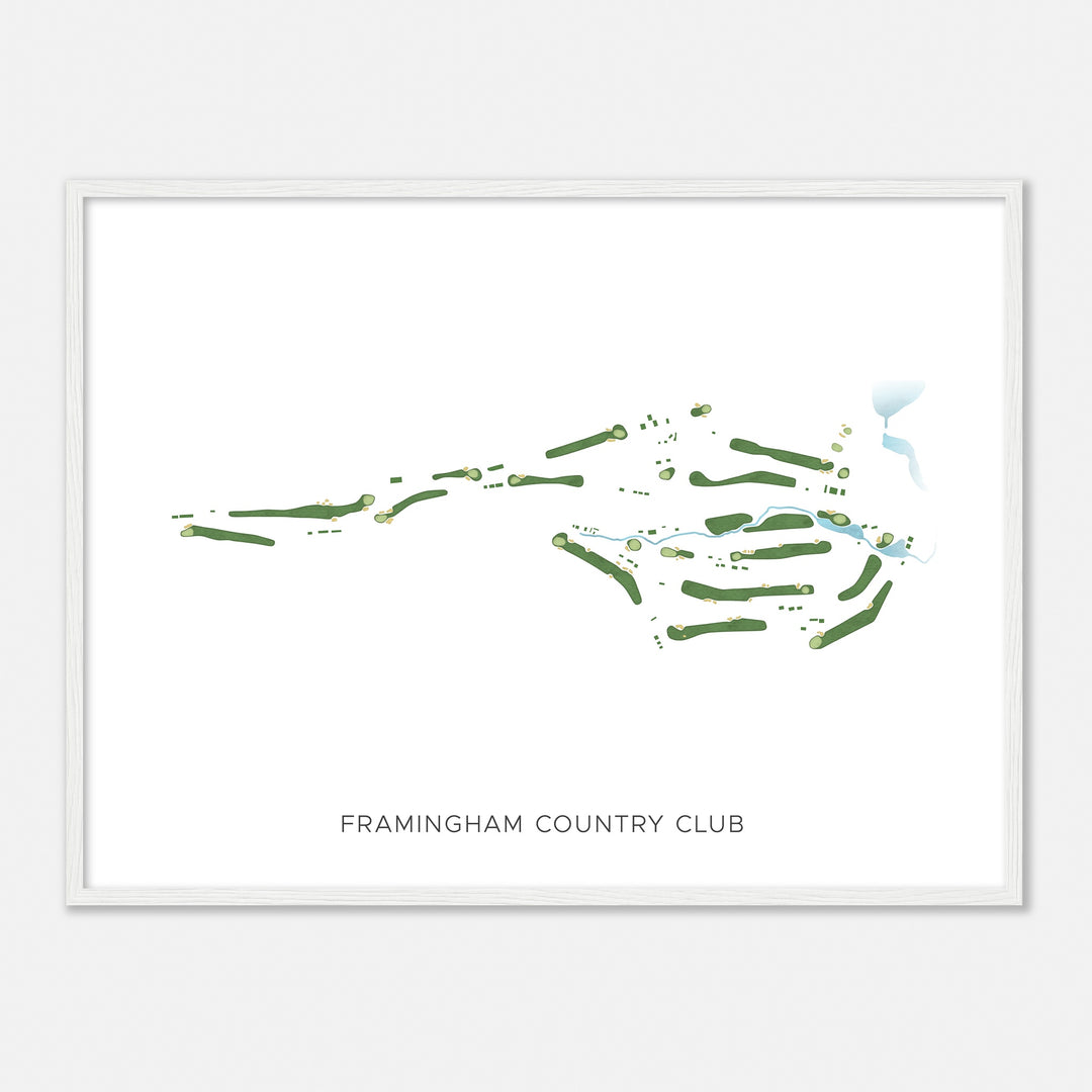 Print of Framingham Country Club Modern Map