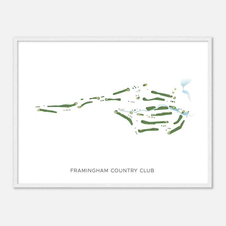 Print of Framingham Country Club Modern Map